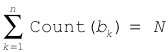 Bin Count Sum