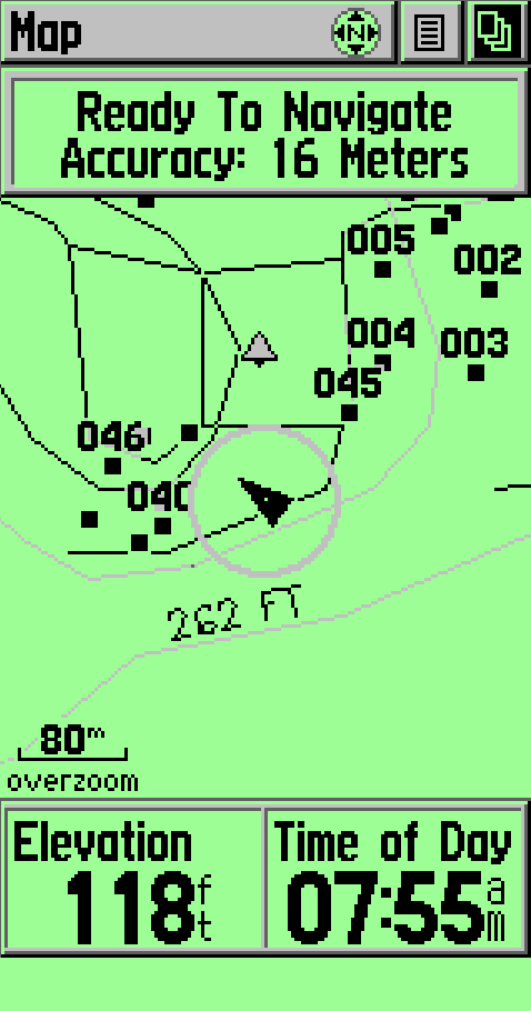 Garmin eTrex Legend Satellite Page
