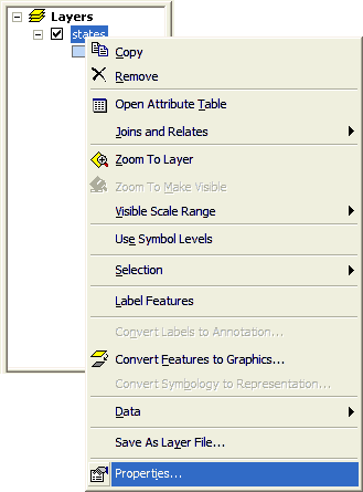 Layer Menu: Properties...