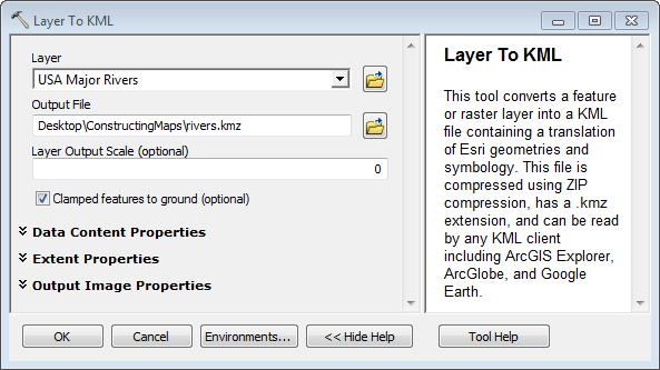 Layer to KML Dialog