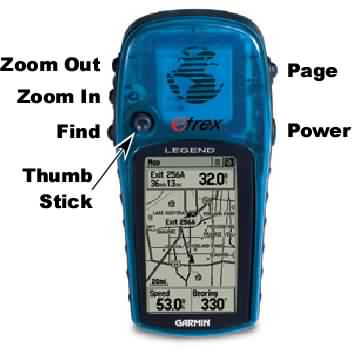 Garmin eTrex Legend and Exterior Buttons