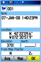 Garmin eTrex Legend Satellite Page